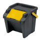 Cubo de Basura para Reciclaje Tontarelli Moda Amarillo Apilable 28 L (6 Unidades)