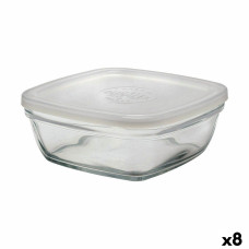 Square Lunch Box with Lid Duralex FreshBox 1,15 L 17 x 17 x 7 cm (8 Units)  