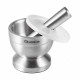 Mortero de cocina Quttin Acero Inoxidable Acero 9,8 x 8,2 cm Antideslizante (6 Unidades)