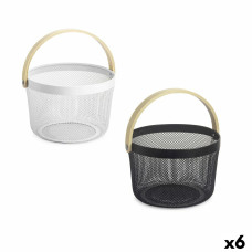 Cesta Multiusos Confortime Metal Madera 25,5 x 17,5 cm (6 Unidades)