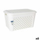 Cesto para la Ropa Tontarelli Arianna Con Tapa Blanco 58 x 39 x 32 cm (6 Unidades)