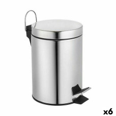 Cubo de Basura con Pedal Confortime Plateado 3 L (6 Unidades)