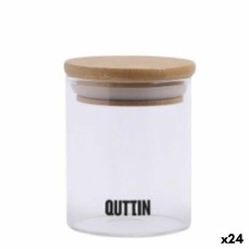 Tarro de Cristal Transparente Quttin    6,5 x 9 cm Silicona 200 ml (24 Unidades)