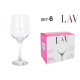 Wine glass set LAV Fame high 6 Pieces (6 Units)