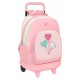 School Rucksack with Wheels BlackFit8 Globitos Pink 33 x 45 x 22 cm