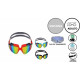 Gafas de Natación para Adultos Aqua Sport Polarizado Metalizado