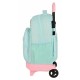 School Rucksack with Wheels BlackFit8 Enjoy Green 33 x 45 x 22 cm