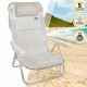 Folding Chair Colorbaby White 48 x 46 x 84 cm Beach