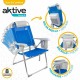 Folding Chair Colorbaby Blue 47 x 63 x 99 cm Beach