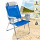 Folding Chair Colorbaby Blue 47 x 63 x 99 cm Beach