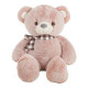 Oso de Peluche Gris Rosa Poliéster Acrílico 75 cm