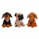 Plush Toy Dog 32 cm Black Beige Brown Polyester Acrylic (32 cm)