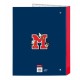 Ring binder Mickey Mouse Only One Navy Blue 26,5 x 33 x 4 cm