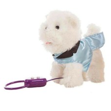 Motion-animated Stuffed Animal Dog White 22 cm (22 cm)