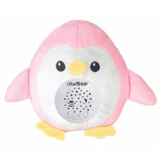 Peluche Musical Proyector Rosa Pingüino
