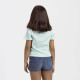 Child's Short Sleeve T-Shirt Stitch Green Turquoise