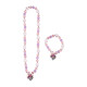 Set Collar y Pulseras Minnie Mouse Rosa 2 Piezas