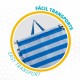 Beach sunbed Colorbaby Blue White 188 x 58 x 30 cm