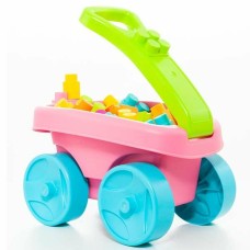Bloques de Construcción Moltó    20 Piezas Carrito Rosa