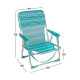 Beach Chair Colorbaby 55 x 35 x 72 cm Turquoise