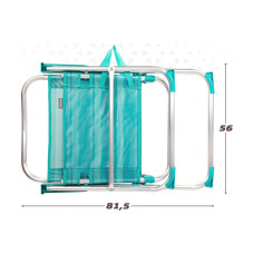 Folding Chair Colorbaby Mediterran 56 x 50 x 88 cm Turquoise White