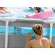 Circular Pool with Filtering System Intex Clearview Prism Frame 488 x 122 cm