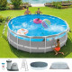 Circular Pool with Filtering System Intex Clearview Prism Frame 488 x 122 cm