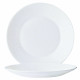 Set de Platos Arcoroc Restaurant Blanco Vidrio (Ø 23,5 cm) (6 uds)