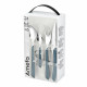 Cubertería Amefa Eclat Azul marino Metal (24 pcs)