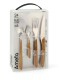 Cutlery set Amefa 2274PWPA10C40 Wood Metal Stainless steel 24 Pieces