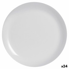 Plato Llano Luminarc Diwali Gris Vidrio Vidrio templado (Ø 27 cm) (24 Unidades)