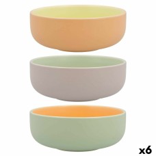 Bowl Quid Vitamina Bicoloured Ceramic 16 x 16 x 6 cm (6 Units)