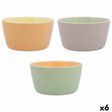 Bowl Quid Vitamina Bicoloured Ceramic 12,5 x 12,5 x 6,7 cm (6 Units)