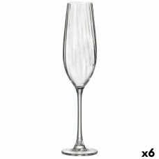 Champagne glass Bohemia Crystal Optic Transparent Glass 260 ml (6 Units)