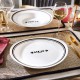 Flat Plate Luminarc Friends Time Bistr White/Black Glass Ø 30 cm Meat (12 Units)