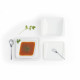 Plato Llano Quid Chef Cerámica Blanco 30 x 18 cm (6 Unidades) (Pack 6x)