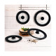 Tapa Quid Ebano Negro Vidrio Ø 22 cm (Ø 22 cm)