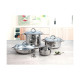 Casserole with lid Quid Metal Steel (24 cm)