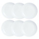 Plate set Luminarc Diwali 6 pcs White Glass 19 cm
