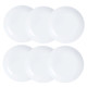 Plate set Luminarc Diwali 6 pcs White Glass 19 cm