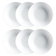 Set de Platos Luminarc Diwali 6 pcs Blanco Vidrio