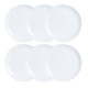 Plate set Luminarc Diwali 6 pcs White Glass