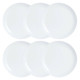Plate set Luminarc Diwali 6 pcs White Glass