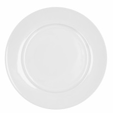 Flat plate Bidasoa Glacial Ala Ancha Ceramic White Ø 30 cm (Pack 4x)