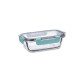 Fiambrera Hermética Quid Purity Rectangular 630 ml Transparente Vidrio (12 Unidades)