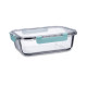 Fiambrera Hermética Quid Purity Rectangular 1,5 L Transparente Vidrio (6 Unidades)