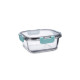 Fiambrera Hermética Quid Purity Cuadrada 800 ml Transparente Vidrio (6 Unidades)