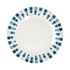 Flat Plate Quid Simetric Blue Ceramic 23 cm (12 Units)