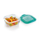 Fiambrera Cuadrada con Tapa Luminarc Keep'n Lagon 760 ml 13 x 6 cm Turquesa Vidrio (6 Unidades)
