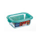 Fiambrera Rectangular con Tapa Luminarc Keep'n Lagon 18,5 x 13 x 6,6 cm Turquesa 1,22 L Vidrio (6 Unidades)